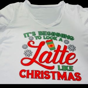 NWT Womans Latte Christmas T Shirt